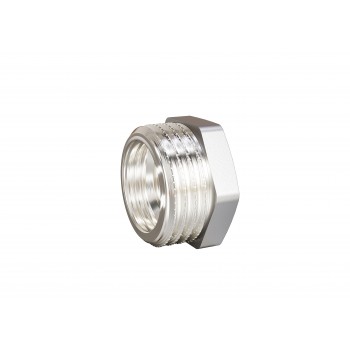 Футорка 15х8 (1/2" НР х 1/4" ВР) латунь никель, LD Pride (200шт/уп)