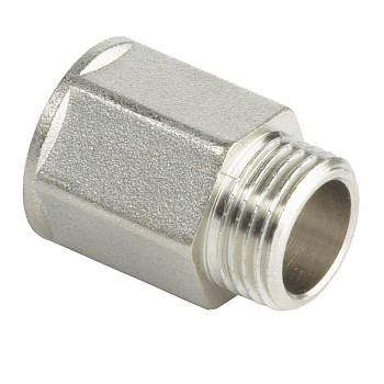 Удлинитель 15х15 (1/2"х15) вн/нр латун. никель. Valtec (VTr.197.N.0415)