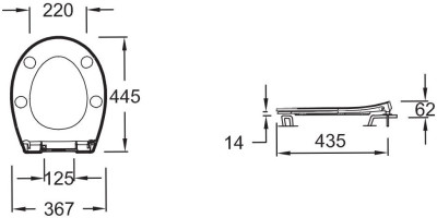 Комплект Jacob Delafon Patio E21740RU-00 унитаз + инсталляция + кнопка + крышка