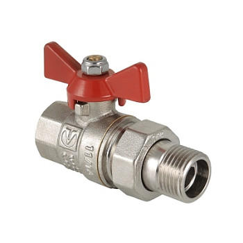 Кран 32 никел. вн/американка бабочка, вода Valtec (VT.227.N.07)
