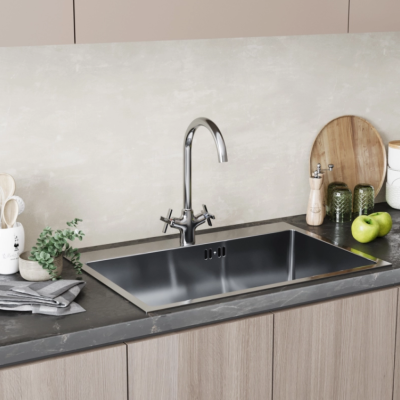 Смеситель для кухни 1/2 кер. MIXLINE ML37-032 "Cross" высокий излив