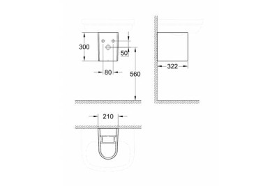 Полупьедестал для раковины GROHE Euro Ceramic, белый 39201000