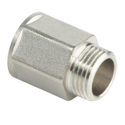 Удлинитель 15х15 (1/2"х15) вн/нр латун. никель. Valtec (VTr.197.N.0415)