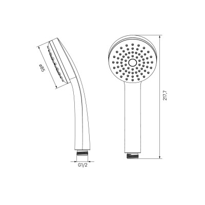 Лейка для душа, 1F, IDDIS, 0011F85i18