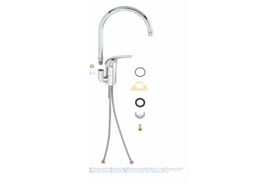 Смеситель для кухни GROHE Euroeco с высоким изливом, хром 32752000