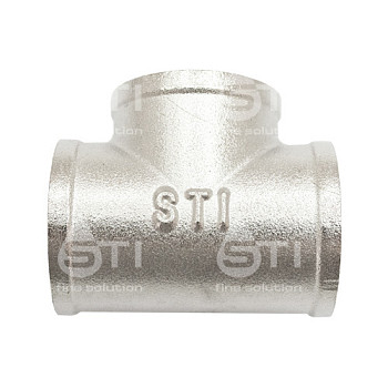 Тройник 20 (3/4") ВР-ВР-ВР латун. никель. STI