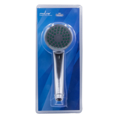 Лейка для душа, МЛ1010 (ML1010) 1 режим ХРОМ (блистер) MIXLINE