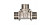 Тройник 20х15х20 (3/4"х1/2"х3/4") НР переходной латун. никель. Valtec (VTr.131.RN.050405)