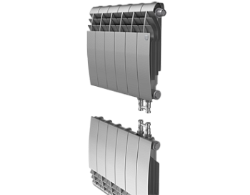 Радиатор биметаллический Royal Thermo BiLiner Silver Satin (нижнее подключение) 350/80 6 секции