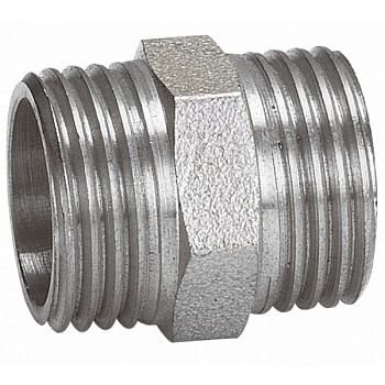 Ниппель 40 (1 1/2") нр/нр латун. никель. Valtec (VTr.582.N.0008)