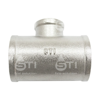 Тройник 25х15х25 (1"х1/2"х1") ВР переходной латун. никель. STI