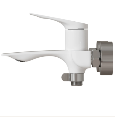 Смеситель для ванны 35k MIXLINE ML41-01 "Swan White" БЕЛЫЙ/ХРОМ