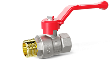 Кран 32 никел. вн/нр рычаг, вода LD Pride (красный )(уп.6шт)