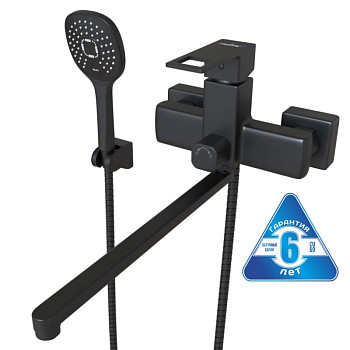 Смеситель для ванны и раковины 35k MIXLINE ML34-02 "Solo Black"