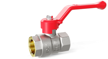 Кран 20 никел. вн/вн рычаг, вода LD Pride (красная) (уп.12шт)