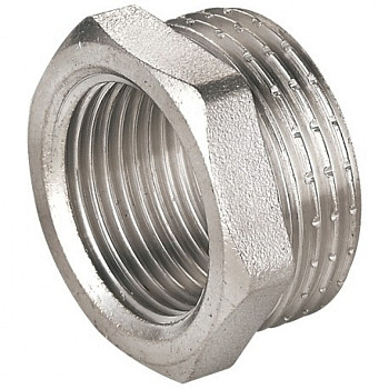 Футорка 25х15 (1"х1/2") нр/вн латун. никель. Valtec (VTr.581.N.0604)