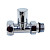 Кран 1/2" американка*1"НР для полотецесущителя, круглый, TIM (пара)