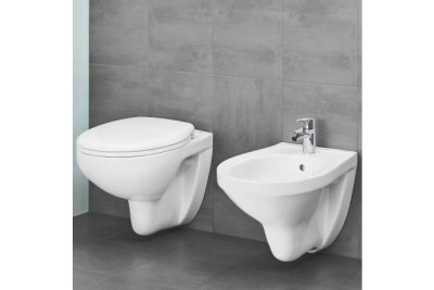 Унитаз подвесной BAU CERAMIC с сиденьем с микролифтом /53,1 x 36,8/ (альпин-белый) 39351000
