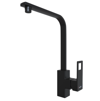 Смеситель для кухни 35k MIXLINE ML34-032 "Solo Black" высокий излив, боковая ручка ЧЕРНЫЙ
