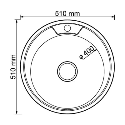 Мойка круг d 51 (0,6) вып 3 1/2 MIXLINE (глуб чаши 17см) с сифоном