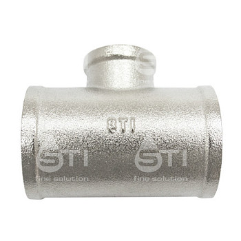 Тройник 25х15х25 (1"х1/2"х1") ВР переходной латун. никель. STI