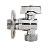 Кран 15х15 (1/2"-1/2") нр-нр, угловой, без сетки, с отражателем, матовый TIM