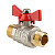 Кран 20 никел. нр/нр бабочка, вода Valtec (VT.219.N.05)