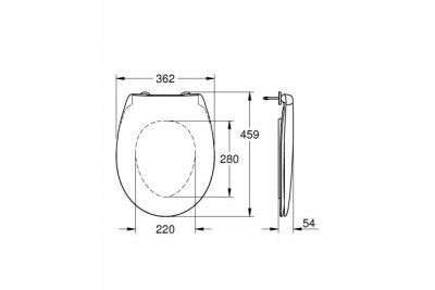 Сиденье для унитаза GROHE Bau Ceramic (с микролифтом), альпин-белый 39493000