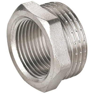 Футорка 40х32 (1 1/2"х1 1/4") нр/вн латун. никель. Valtec (VTr.581.N.0807)