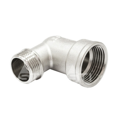 Угольник 25х20 (1"х3/4") ВР-НР латун. никель. STI