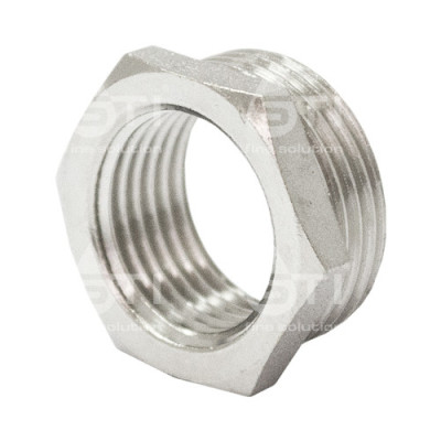 Футорка 40х25 (1 1/2"х1") нр/вн латун. никель. STI