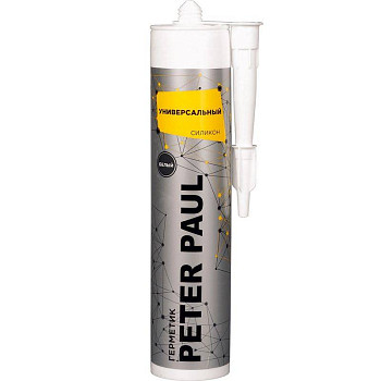 Герметик Peter Paul силиконовый универсальный (белый), 300 мл