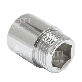 Удлинитель 15х20 (1/2"х20) вн/нр латун. никель. STI