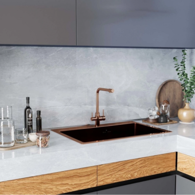 Смеситель для кухни 35k MIXLINE MLSS-0320BR подкл.к фильтру, БРОНЗА