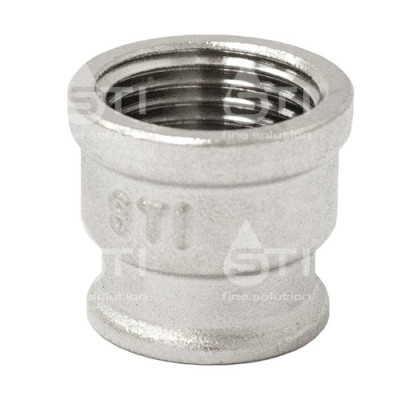 Муфта 20х15 (3/4"х1/2") вн/вн переходная латун. никель. STI