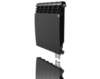 Радиатор биметаллический Royal Thermo BiLiner Noir Sable (нижнее подключение) 500/80 6 секции