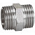 Ниппель 20 (3/4") нр/нр латун. никель. Valtec (VTr.582.N.0005)